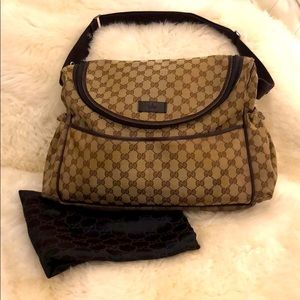 Authentic Gucci Monogram Diaper Bag